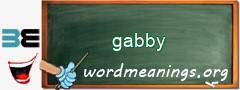 WordMeaning blackboard for gabby